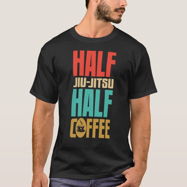 T-shirt Jiu Jitsu Pour Café (Devant)