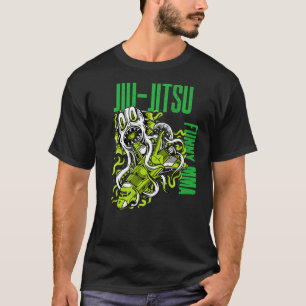 T-shirt Jiu Jitsu Space Monster Rocket Ship Grapple Mixed 