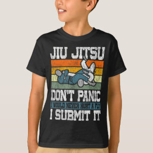 T-shirt Jiu Jitsu Vintage Rétro Jiu Jitsu Ne Paniquez Pas 