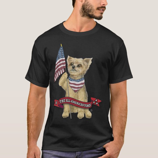 T-shirt JJ Le Yorkie Tout-Américain (Devant)