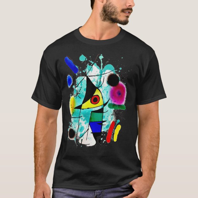 T-shirt Joan Miró - &x27 ; The Singing Fish&x27 ; Su Abstr (Devant)