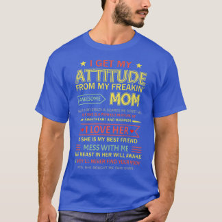 T-shirt J'Obtiens Mon Attitude De Ma Fantaisie Fantastique