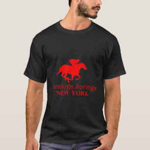 T-shirt Jockey de courses de chevaux de Saratoga Springs N