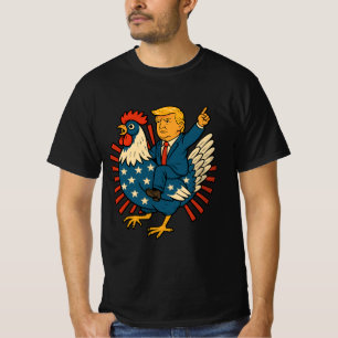 T-shirt Jockey de poulet Trump Mème amusant