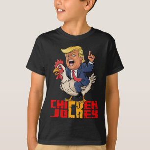 T-shirt Jockey de poulet Trump Mème politique drôle 