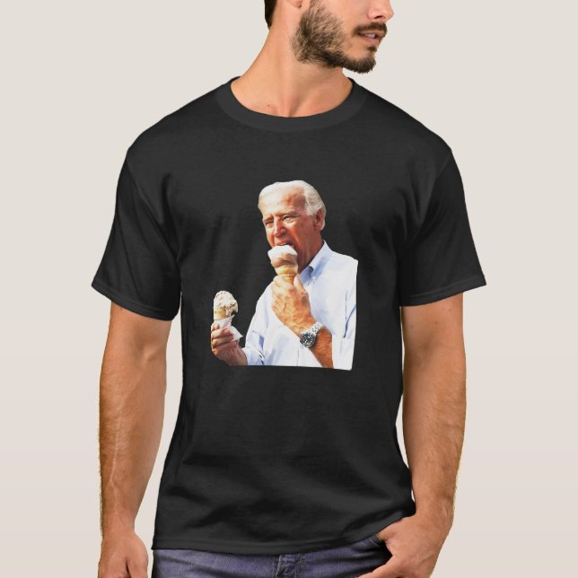 T-shirt Joe Biden mangeant de la crème glacée 2020 (Devant)