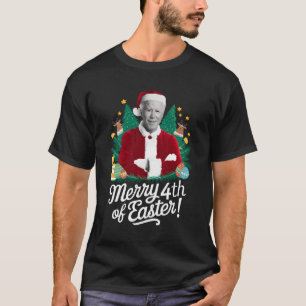 T-shirt Joe Biden Noël Santa Joyeux 4ème de Pâques Xmas