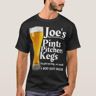 T-shirt Joes Service De Retrait De Bières Funny Amateurs D