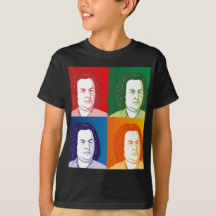 T-shirt Johann Sebastian Bach im Cartoon Stil