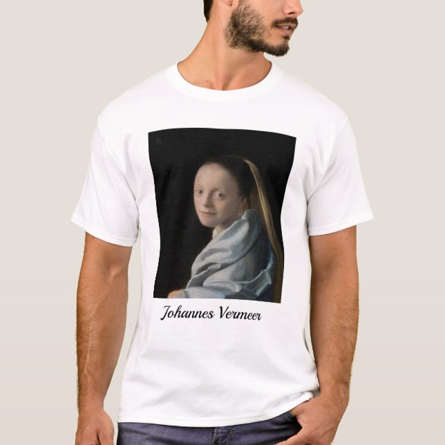 T-shirt Johannes Vermeer - Étude d'une jeune femme (Devant)