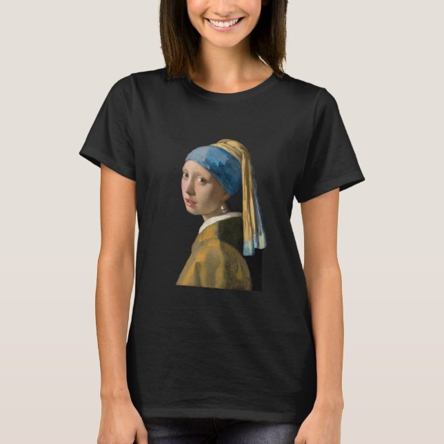 T-shirt Johannes Vermeer - Fille avec une oreille perle (Devant)