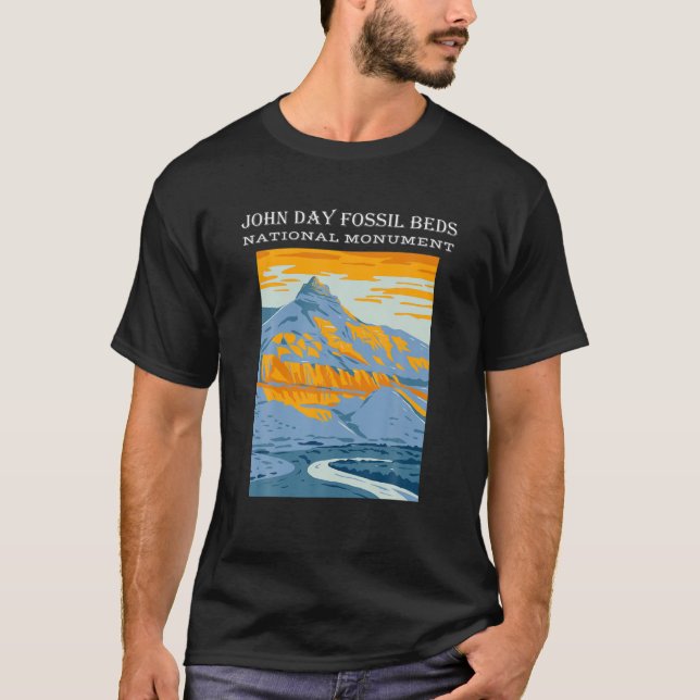 T-shirt John Day Fossil Beds National Monument Oregon Camp (Devant)