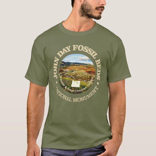 T-shirt John Day Fossil Beds (NM) (Devant)