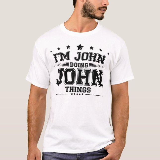 T-shirt John fait John des choses (Devant)