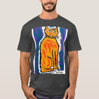 T-shirt John Hinckley peinture de chat originale