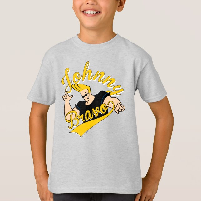 T-shirt Johnny Bravo Graphisme sportif (Devant)