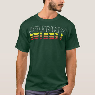 T-shirt Johnny prénom drôle vintage coucher de soleil John