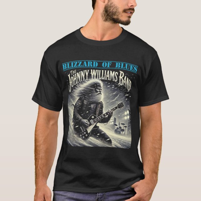 T-shirt Johnny Williams Band Blizzard of Blues (Devant)