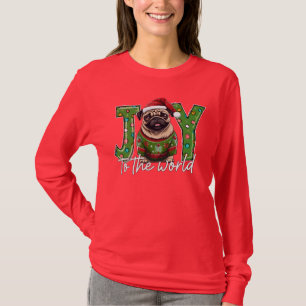 T-shirt Joie Au Carlin Mondial Père Noël Noël