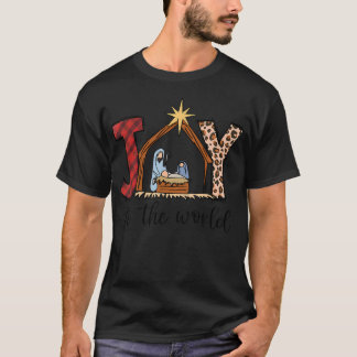 T-shirt Joie Au Monde Bébé Jésus Dans Le Manger Christma