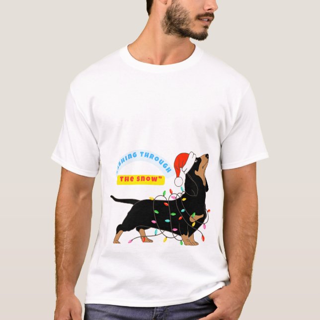 T-shirt « Joie de dévaler la neige de Noël » (Devant)