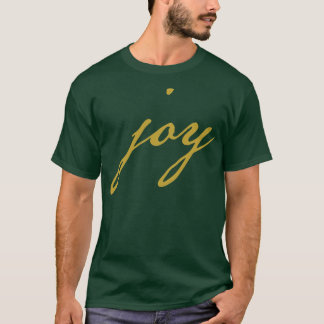 T-shirt Joie de Noël Or Typographie minimale