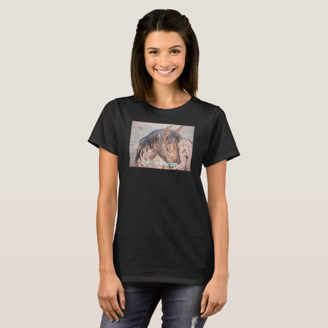T-shirt Joie du cheval tacheté (Devant entier)