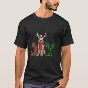 T-shirt Joie Noël Lumières Spinone Italiano Chien Père Noë