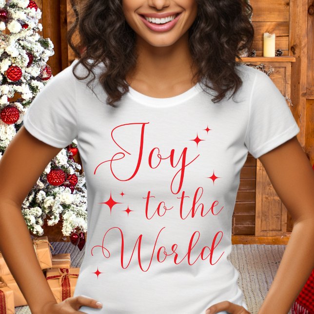 T-shirt Joie rouge élégante au monde Joyeux Noël (Créateur téléchargé)