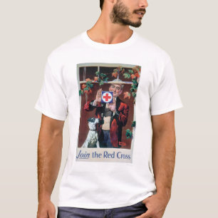 T-shirt Joignez la Croix-Rouge - homme avec le chien