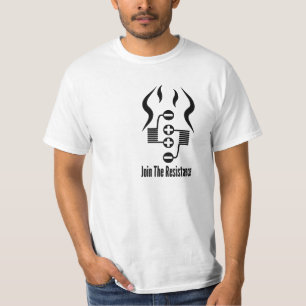 T-shirt Joignez la pièce en t de blanc de résistance