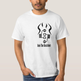 T-shirt Joignez la pièce en t de blanc de résistance