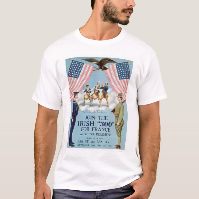 T-shirt Joignez le "300" irlandais pour la France (Devant)