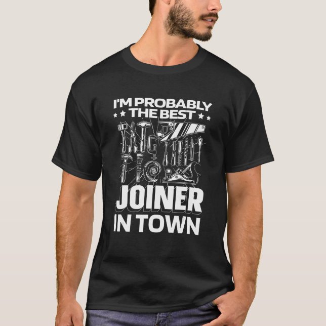 T-shirt Joiner Outils Woodworker Carpenter Joinery (Devant)