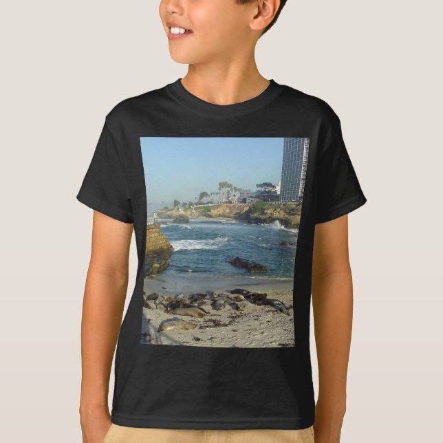 T-shirt Joints sur le sable dans la crique de La Jolla (Devant)