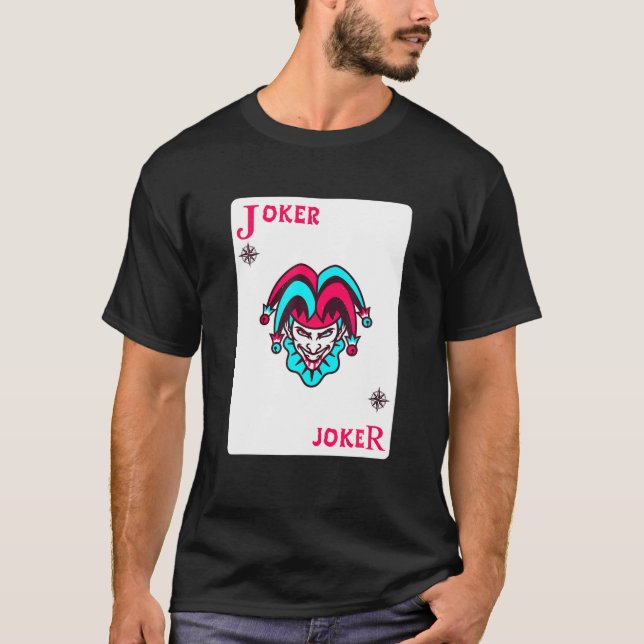 T-shirt Joker Jouer Carte Distressed Jester (Devant)