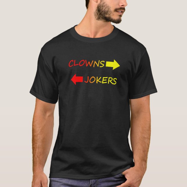 T-shirt Jokers À Gauche Clowns À Droite (Devant)