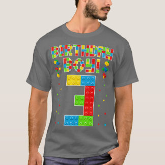 T-shirt Joli 3e anniversaire 3 ans Bâtiment Boys