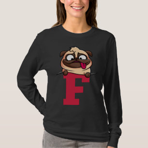 T-shirt Joli alphabet Carlin, lettre f, alphabet chien Cla
