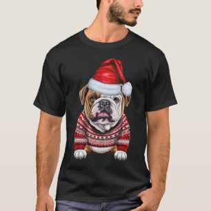 T-shirt Joli Amant Bulldog Noël drôle