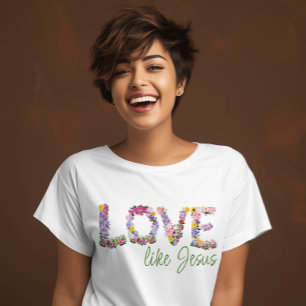 T-shirt Joli Amour Coloré Comme Jésus chrétien