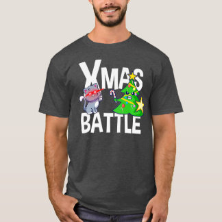 T-shirt Joli Amoureux des chats Funny Chat Christmas Tree 
