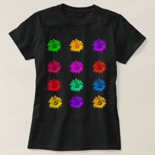 T-shirt Joli Amusant Coloré Super Funky Cool élégant Flowe