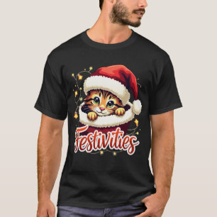 T-shirt Joli animal de compagnie de Noël - Reindeer et San