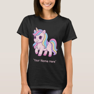 T-shirt Joli Anniversaire Filles Licorne Arc-en-Ciel Paste