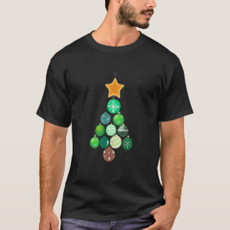 T-shirt Joli Arbre De Noël Fabriqué Avec Des Ornements Noë