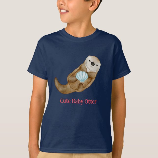 T-shirt Joli arc-en-ciel Otter Scallops fête d'anniversair (Devant)