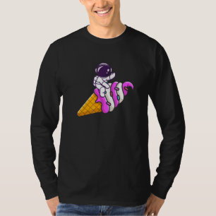 T-shirt Joli Astronaute Sur Cône de Glace - Vacances d'Été