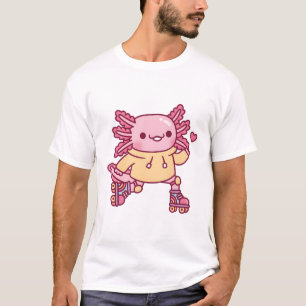 T-shirt Joli Axolotl aime le patin à roulettes