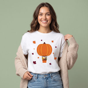 T-shirt Joli ballon à air chaud citrouille automne Action